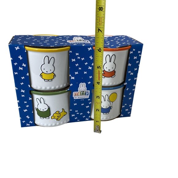 Miffy Magenta Ceramic Ramekin Set Bunny Rabbit Pink Mini Cups Collectible - Picture 3 of 4